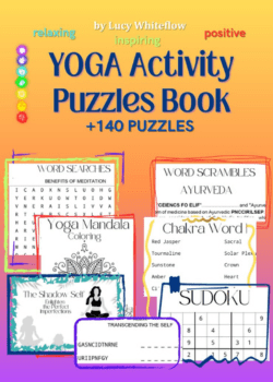 Yoga Activity Puzzles Book by Lucy Whiteflow