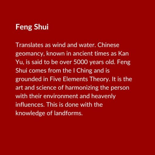 Glossary, Feng Shui