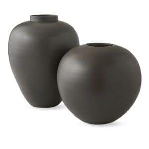 Matte black vases from William Sonoma